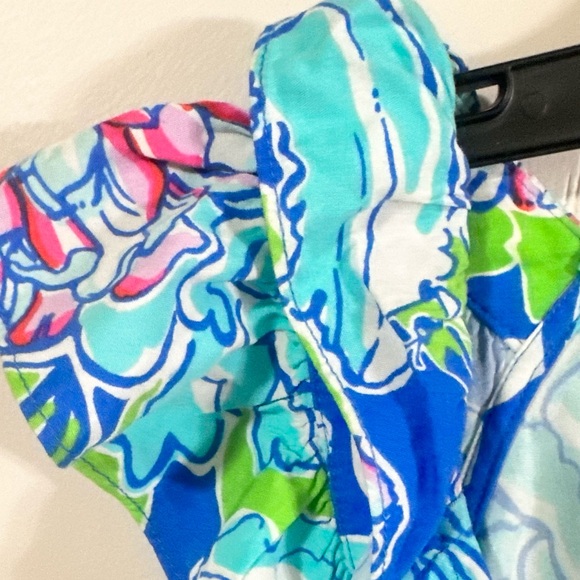 Lilly Pulitzer Maya Worth Blue May Flowers Floral Print Tie Waist Dress - Picture 13 of 14